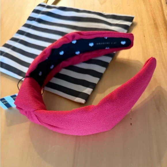 LELE SADOUGHI HEADBAND WOVEN NWT RED PINK PAPAYA - Picture 3 of 6